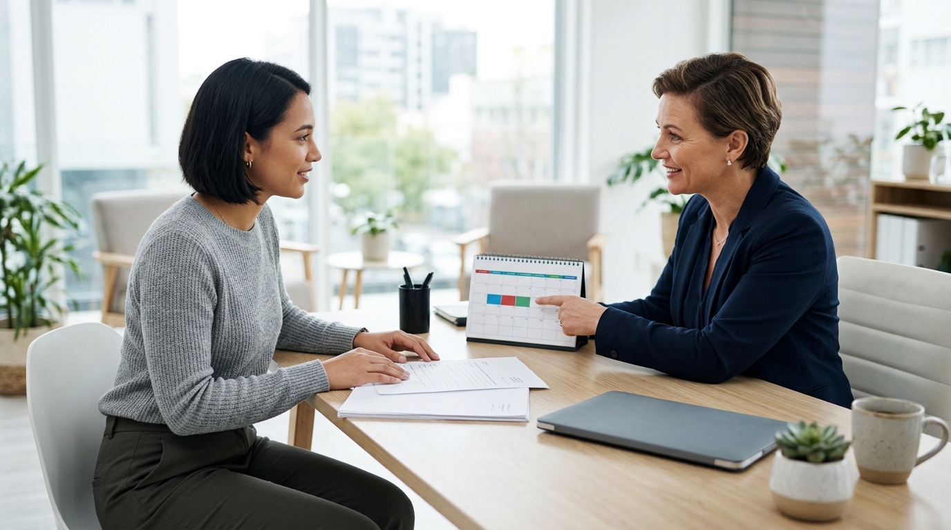 Employer formalizes an extension or rescheduling of an employee’s leave after illness